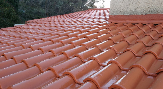 Peinture sur tuiles